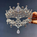 Load image into Gallery viewer, Baroque Tiaras and Crowns Women Accessories Wedding Headdress Engagement Hair Ornaments Bridal Hairbands Crystal Crown AN452
