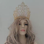 Load image into Gallery viewer, Imperial Majesty Crown β Gold or Silver Tiara with Clear Crystals