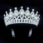 Load image into Gallery viewer, The Celestial Elegance Crown β Silver Tiara with Clear Crystals