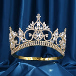 Load image into Gallery viewer, The Imperial Luna Crown β Silver Rhinestone Tiara with AB Stones