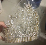 Load image into Gallery viewer, Imperial Majesty Crown β Gold or Silver Tiara with Clear Crystals