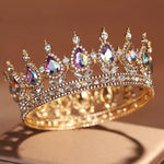 Load image into Gallery viewer, Bridal Headwear Gold-colour Luxurious Style Exquisite Ladies' Beauty Pageant Wedding Crown TS-0011-L (FACTORY)