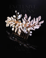 Load image into Gallery viewer, Lilian Bridal Hair Comb - Rhinestone Exclusive Crowns