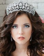 Load image into Gallery viewer, Ava Floral Rhinestone Tiara - Rhinestone Exclusive Crowns