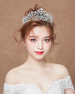 Load image into Gallery viewer, Floral Wedding Tiara - Rhinestone Exclusive Crowns