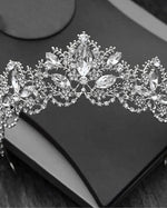 Load image into Gallery viewer, Marilyn Crystal Silver Rhinestone Tiara