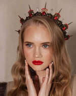 Load image into Gallery viewer, Red Spiked Crown, Crystal Tiara - Exclusive Crowns