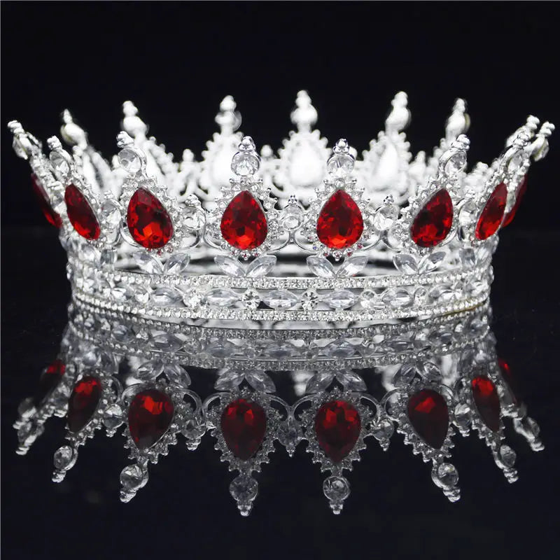 Crystal Vintage Royal Queen King Tiaras and Crowns Men/Women Pageant Prom Diadem Hair Ornaments Wedding Hair Jewelry Accessories EX