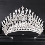 Load image into Gallery viewer, Silver Color Crystal Queen Big Crown Tiara Rhinestone Wedding Tiaras Women Pageant Prom Crowns Bridal Hair Accessories Jewelry (FACTORY)
