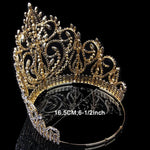 Load image into Gallery viewer, Vintage Rhinestone Bridal Crown Tiara
