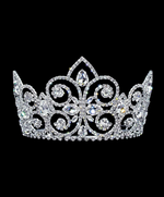 Load image into Gallery viewer, The Severeigh Enchanting Swirl Tiara – 3-Inch Silver Headpiece with Combs
