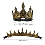 Load image into Gallery viewer, Crown Crowns King Men Adults Jubilee Party Costume Birthday Medieval Accessories Hats Vampire Goth Kings Kids Queen Decoration EX
