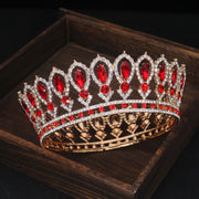 Crystal Queen Wedding Tiara Crown Bridal Pageant Hair Ornaments Baroque Diadem Headpiece Women Bride Head Jewelry Accessories EX