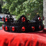 Load image into Gallery viewer, Black Gothic Crown, King Crown, Male Crown, Men&#39;s Crown, Crowns and Tiaras, Gold, Medieval, Head Accessories, Custom Crown, Renaissance
