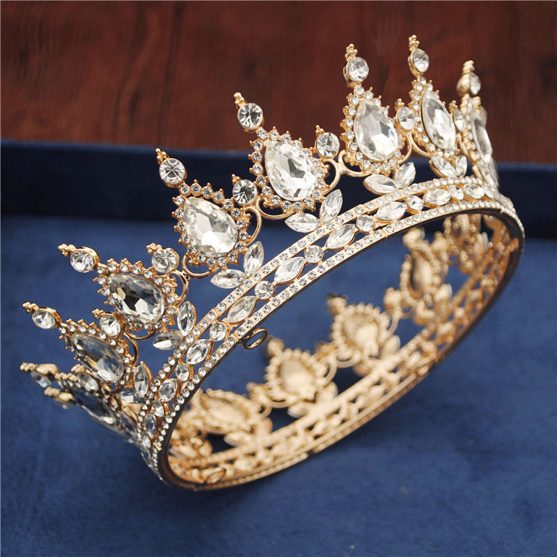 Crystal Vintage Royal Men/Women Pageant Crown 5.5"X2" (FACTORY)