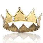 Load image into Gallery viewer, Baroque Gold Color Tiaras Vintage Royal King Crown Prince Hair Accessories Men And Women Birthday Crown
