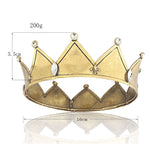 Load image into Gallery viewer, Baroque Gold Color Tiaras Vintage Royal King Crown Prince Hair Accessories Men And Women Birthday Crown
