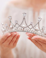 Load image into Gallery viewer, Elizabeth Crystal Tiara - Rhinestone Exclusive Crowns
