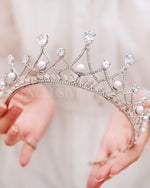 Load image into Gallery viewer, Elizabeth Crystal Tiara - Rhinestone Exclusive Crowns
