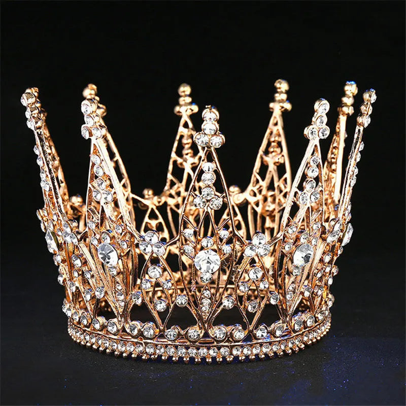 Fashion Pageant Bride Tiara Rhinestone Crown hair accessories Wedding hair jewelry Show dress Headdress Queen Diadem Prom