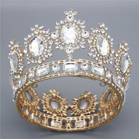 Bridal Tiaras Crown for Women Diadem Crystal Headpieces Prom High Crowns and Tiaras Wedding Hair Jewelry Pageant