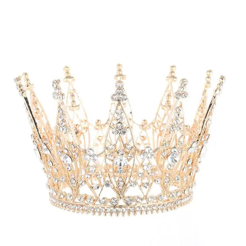 Fashion Pageant Bride Tiara Rhinestone Crown hair accessories Wedding hair jewelry Show dress Headdress Queen Diadem Prom