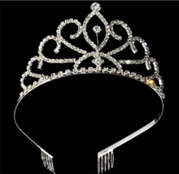 Princess Tiara Silver Crown - Rhinestone Exclusive Crowns