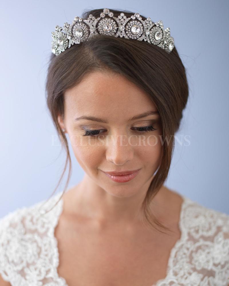 Queen Vintage Inspired Antique Princess, Crystal Crown - Rhinestone Exclusive Crowns