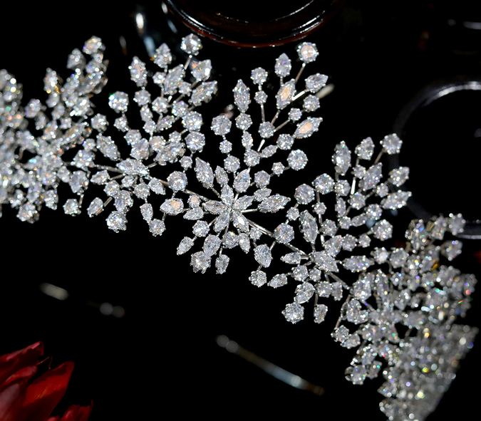 The Carnation CZ Tiara