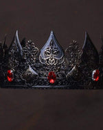 Load image into Gallery viewer, Black Red King Gothic Crown Garnet - Exclusive Crowns
