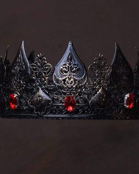 Black Red King Gothic Crown Garnet - Exclusive Crowns