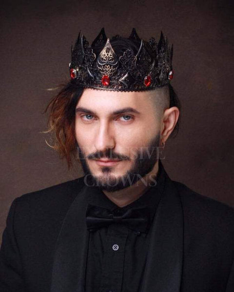 Black Red King Gothic Crown Garnet - Exclusive Crowns