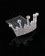 Load image into Gallery viewer, Crown Aurora Borealis Hair Comb - Rhinestone Exclusive Crowns
