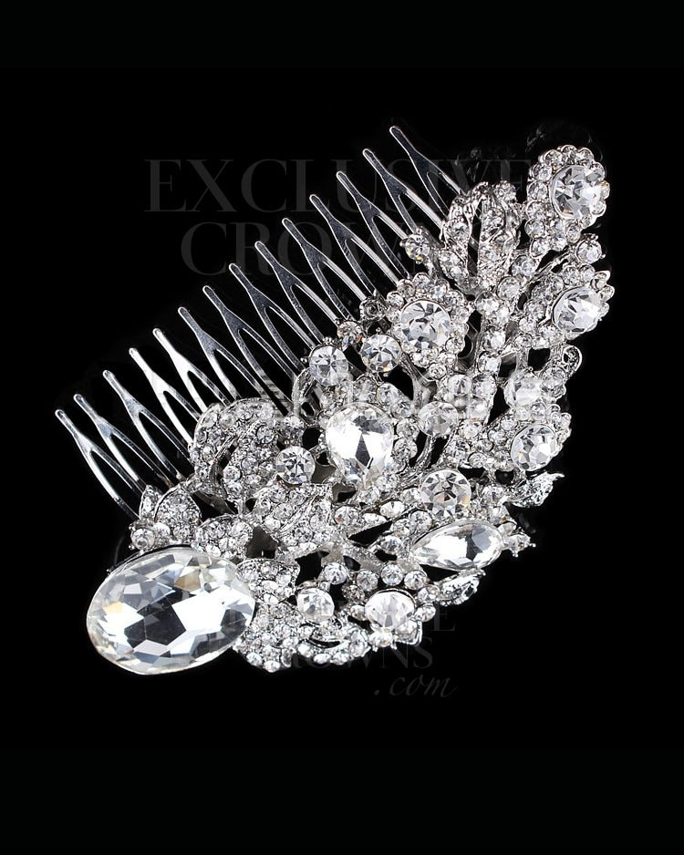 Cyrstal Blush Comb - Rhinestone Exclusive Crowns