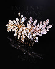 Lilian Bridal Hair Comb - Rhinestone Exclusive Crowns