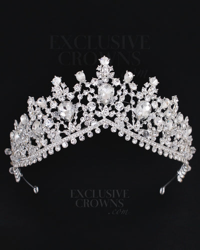 Noella Crystal Bridal Tiara - Rhinestone Exclusive Crowns