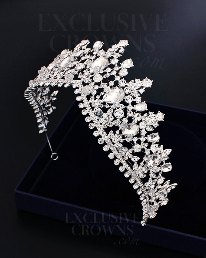 Noella Crystal Bridal Tiara - Rhinestone Exclusive Crowns