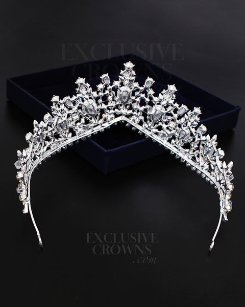 Noella Crystal Bridal Tiara - Rhinestone Exclusive Crowns