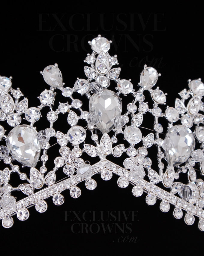 Noella Crystal Bridal Tiara - Rhinestone Exclusive Crowns