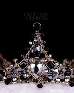 Load image into Gallery viewer, Vintage Black Crystal Tiara Crown - Rhinestone Exclusive Crowns
