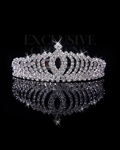 Beautiful Rhinestone Crown Tiara - Rhinestone Exclusive Crowns