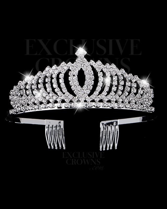 Beautiful Rhinestone Crown Tiara - Rhinestone Exclusive Crowns