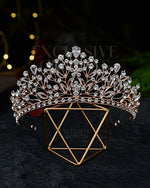 Load image into Gallery viewer, Floral Wedding Tiara - Rhinestone Exclusive Crowns
