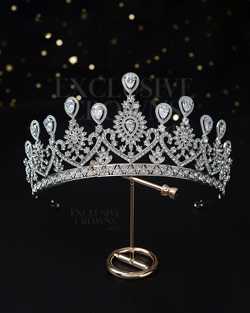 European Bridal Exclusive Tiara - Rhinestone Exclusive Crowns