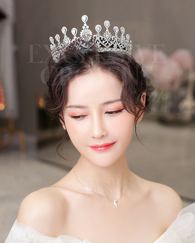 European Bridal Exclusive Tiara - Rhinestone Exclusive Crowns