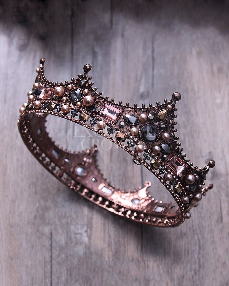 Rhinestone Vintage King Crown - Rhinestone Exclusive Crowns