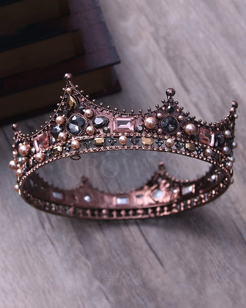 Rhinestone Vintage King Crown - Rhinestone Exclusive Crowns