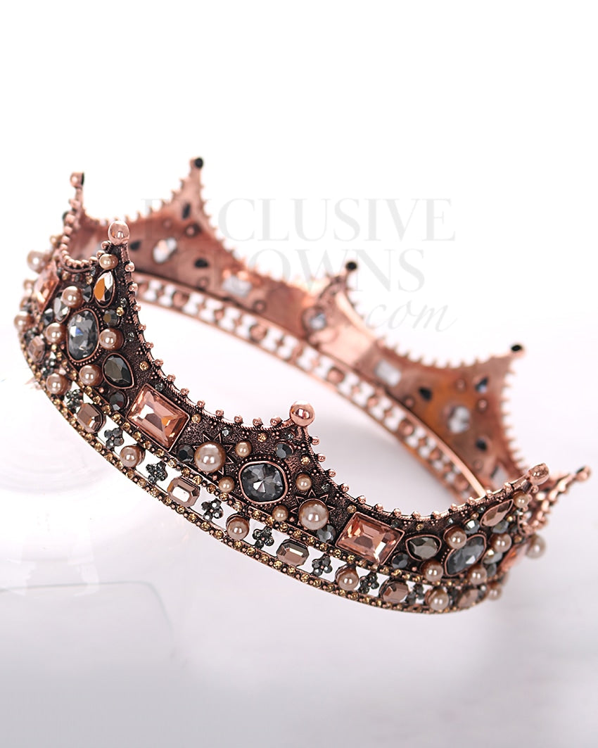 Rhinestone Vintage King Crown - Rhinestone Exclusive Crowns