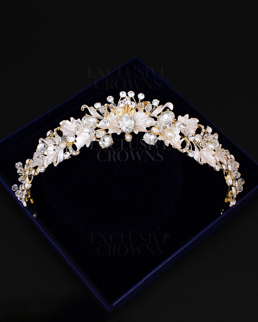 Exclusive Flower Crystal Tiara - Rhinestone Exclusive Crowns