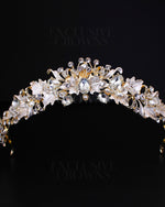 Load image into Gallery viewer, Exclusive Flower Crystal Tiara - Rhinestone Exclusive Crowns
